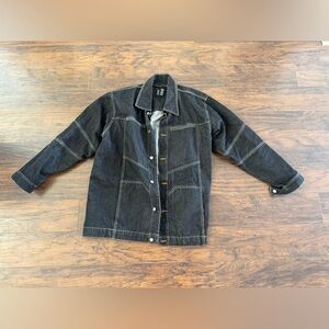 Vintage 90sRuff Ryders dirty denim Black Denim Jacket XL